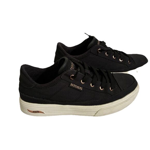 Women Skechers Arch Fit Air Cooled Black Shoes With Memory Foam. Size 7 - Picture 3 of 10